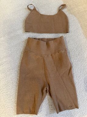 Kith Brown Ribbed High-Waist set